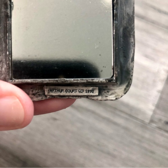 Vintage 1990 Arthur Court Mini Pewter Cat Themed Picture Frame - Picture 10 of 10